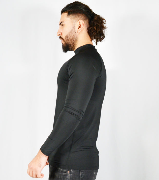 Mens O.G 1 Sports Base layer Black Long Sleeve Compression Shirt