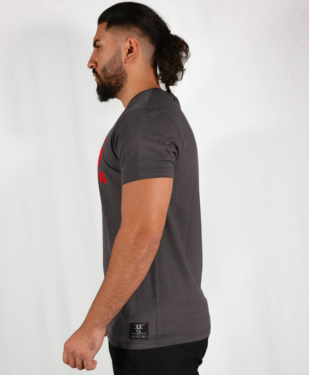 Mens Dark Grey/Red I Am Revolutionary T Shirt