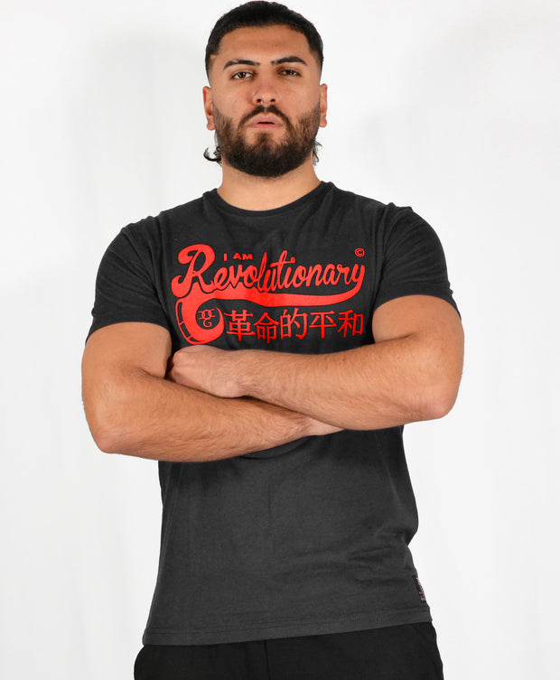Mens Black / Red I Am Revolutionary T Shirt