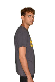 Mens Revolutionary Dark Grey / Yellow Print T Shirt