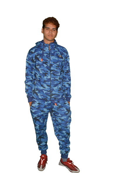 Mens Blue Camouflage OG Tracksuit