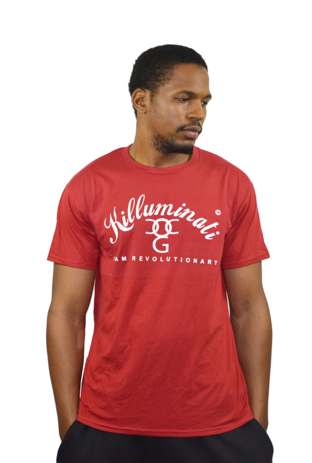 Mens Red / White Killuminati T Shirt