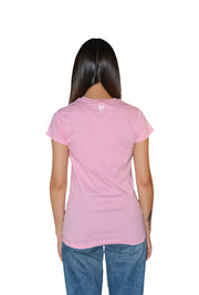 Womens Pink/White Empower T Shirt