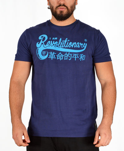 Mens Dark blue /Light blue Am Revolutionary T Shirt