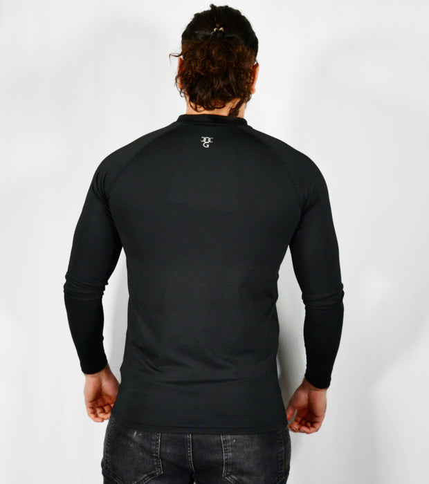Mens O.G 1 Sports Base layer Black Long Sleeve Compression Shirt