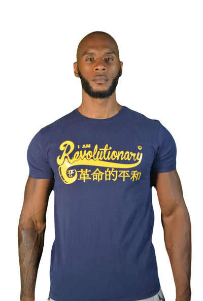 Mens Blue/Yellow I Am Revolutionary T Shirt