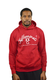 Men Red / White Killuminati Pullover Hooded Top