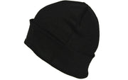 Black turn up beanie, with official patch